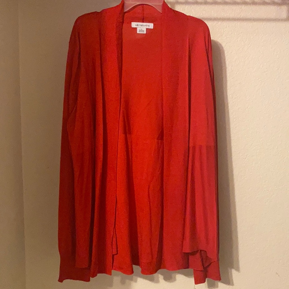 Liz Claiborne Lightweight Open-Front Cardigan Sweater